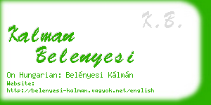 kalman belenyesi business card