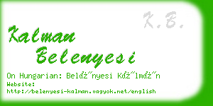 kalman belenyesi business card
